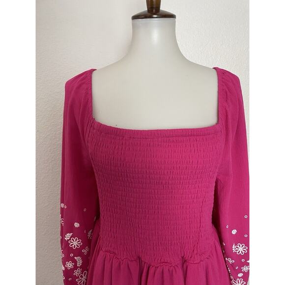 Torrid Dress Mini Pullover Smocked Floral Print Stretch - Picture 2 of 11